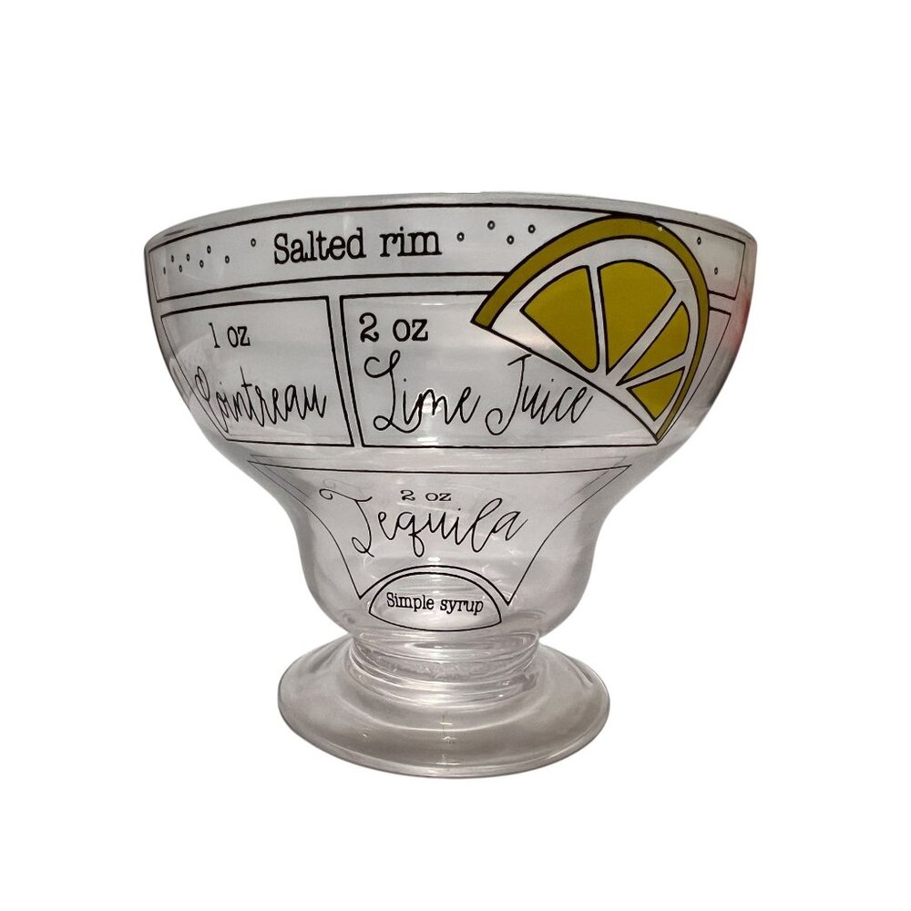 Latitudes & Attitudes Margarita Glasses Set of 4 Custom Recipe Design 19oz - Picture 5 of 8